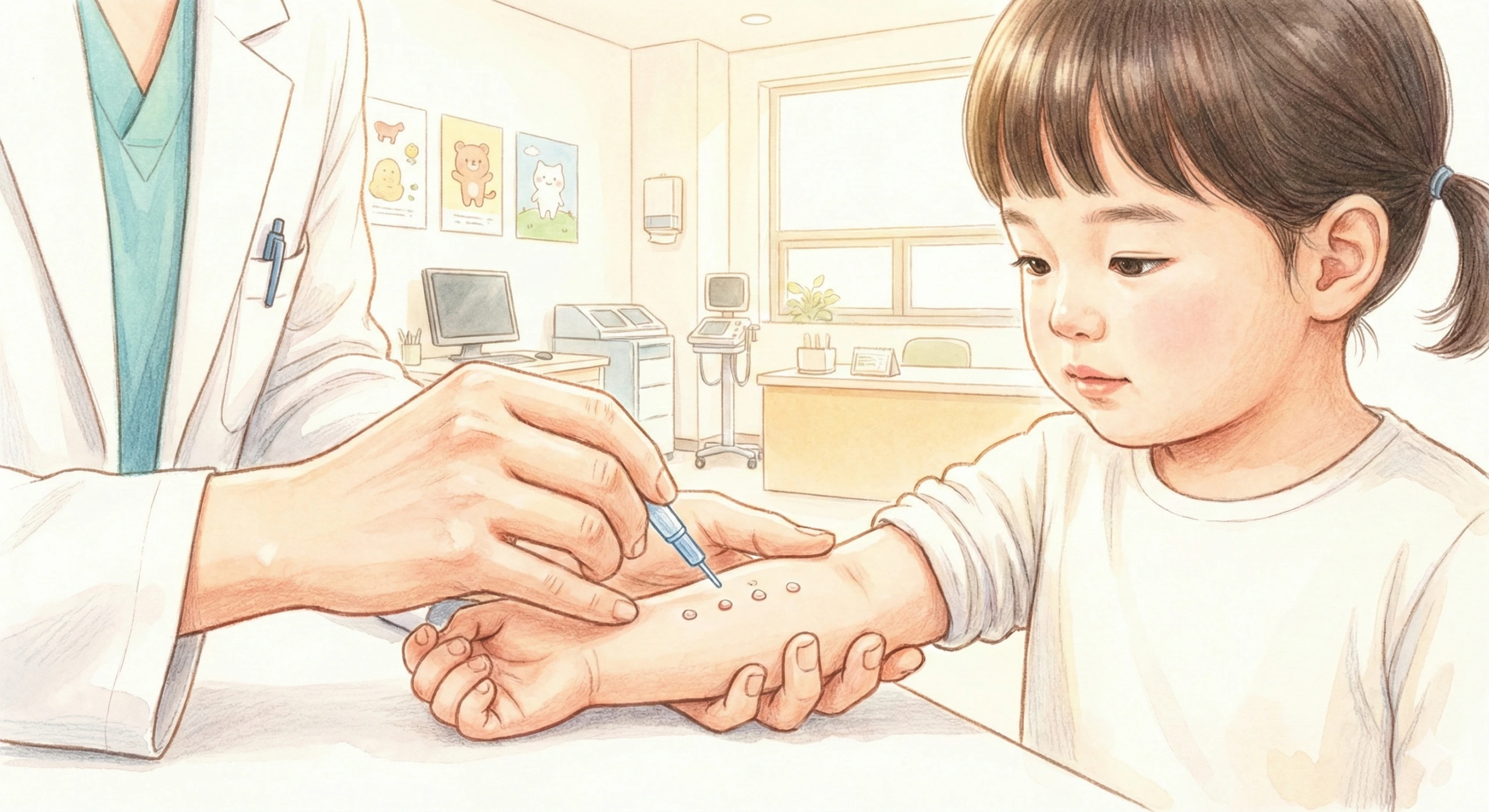 알레르기 검사 일러스트