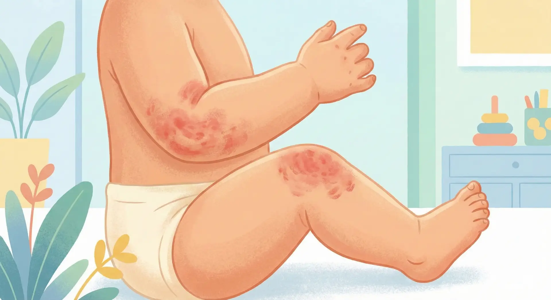 아토피 피부염 증상 일러스트